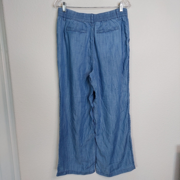 Land's End High Rise TENCEL Fiber Pleated Wide Leg Pants Size 10P NWT - Picture 5 of 10
